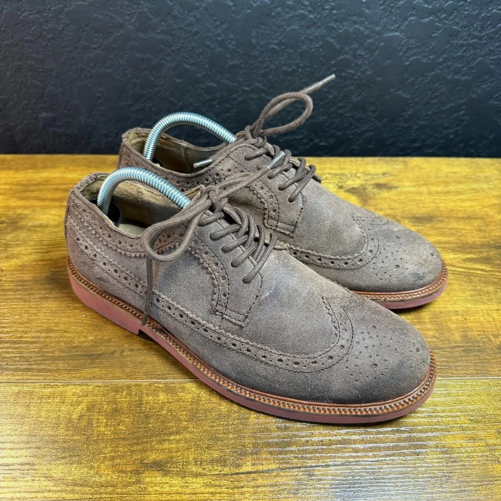 Polo Ralph Lauren Torrington 11431 Brown Suede Wingtip‎ Oxford Mens 8.5D